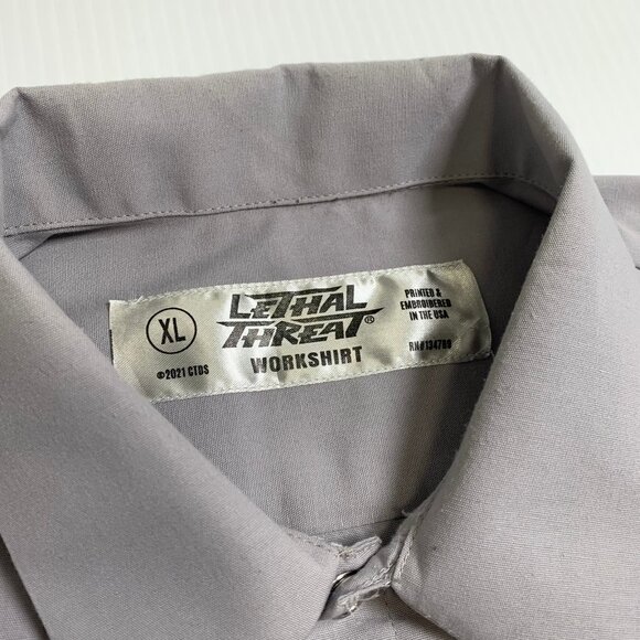 Lethal Threat Bombs Away Workshirt Button Up XL - Picture 4 of 4